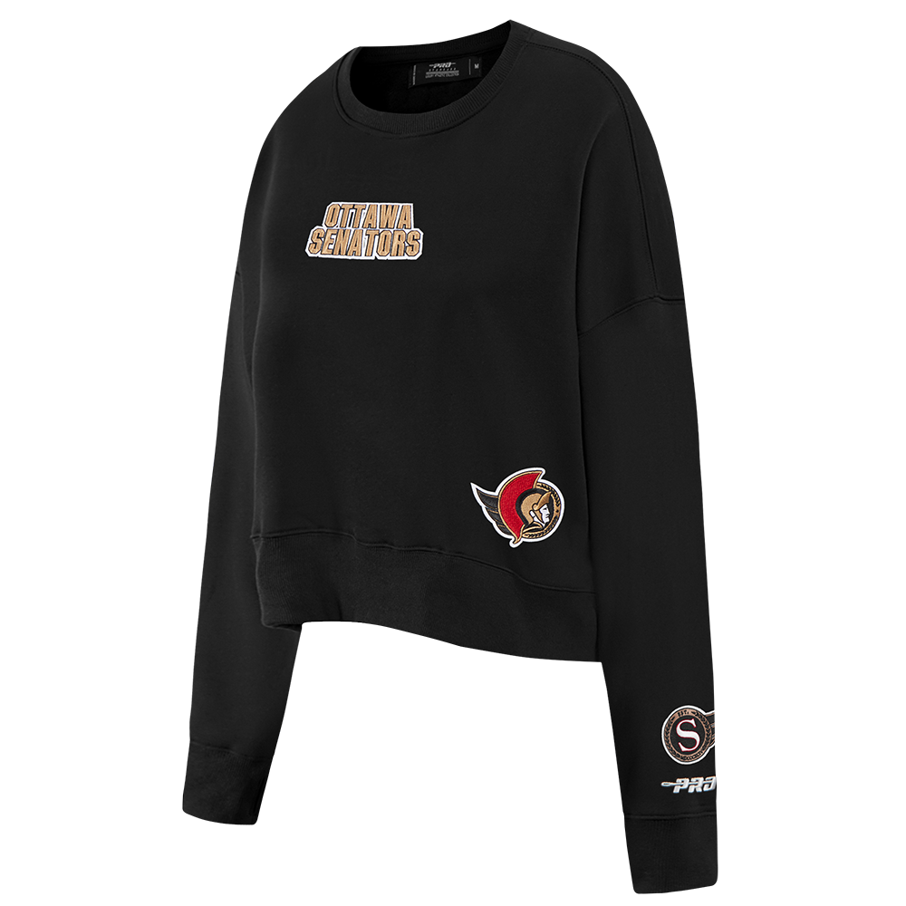 NHL OTTAWA SENATORS WINGSPAN WOMEN'S FLC CREWNECK (BLACK)