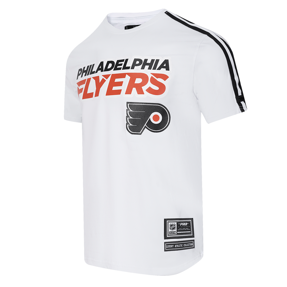 NHL PHILADELPHIA FLYERS CLASSIC MESH MEN'S SJ STRIPED TEE\ (WHITE/BLACK)