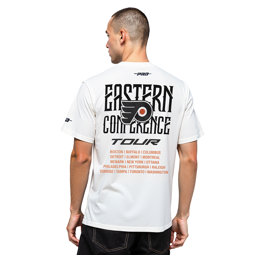 PHILADELPHIA FLYERS CITY TOUR 2.0 MEN'S CJ DROP SHOULDER TEE (WHITE)