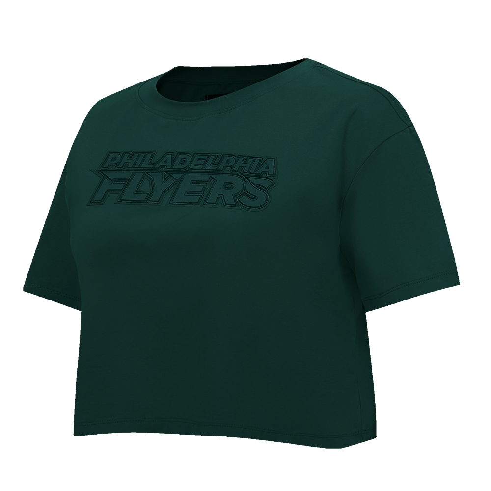 NHL PHILADELPHIA FLYERS NEUTRAL SINGLE JERSEY BOXY TEE (FOREST GREEN)