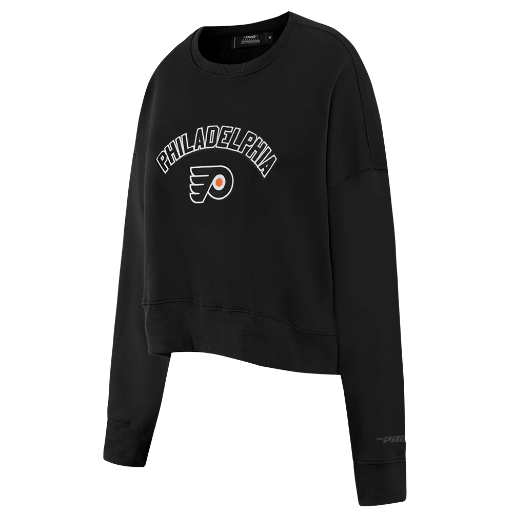 NHL PHILADELPHIA FLYERS CLASSIC WOMEN'S FLC CREWNECK (BLACK)