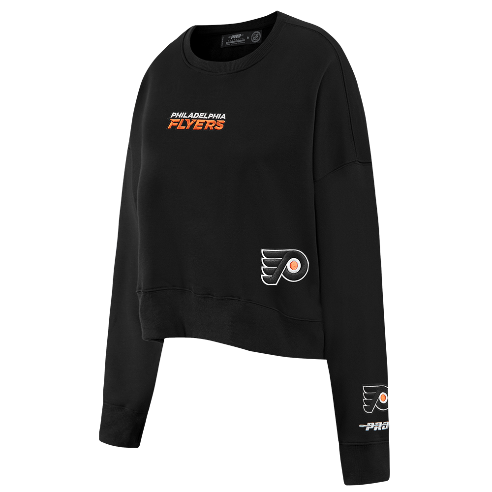 NHL PHILADELPHIA FLYERS WINGSPAN WOMEN'S FLC CREWNECK (BLACK)