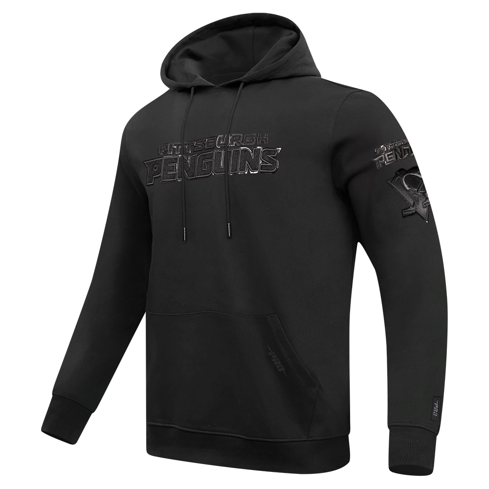 NHL PITTSBURGH PENGUINS CLASSIC 3BK DK PULLOVER HOODIE (TRIPLE BLACK)