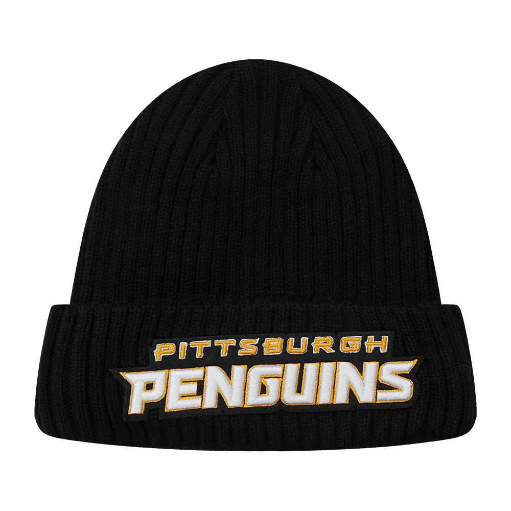 NHL PITTSBURGH PENGUINS CLASSIC CORE UNISEX KNIT BEANIE BLACK