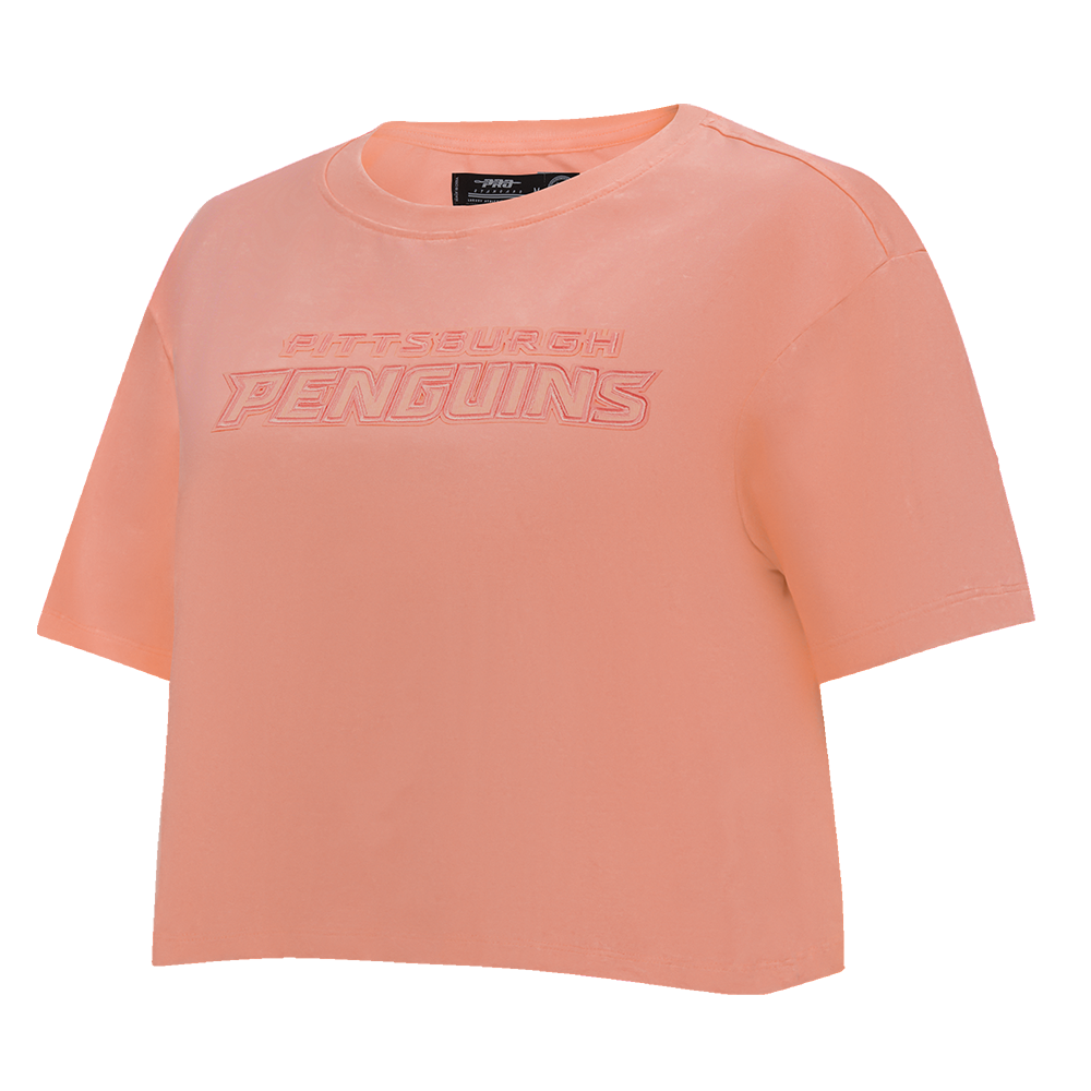NHL PITTSBURGH PENGUINS NEUTRAL SINGLE JERSEY BOXY TEE (GUAVA)