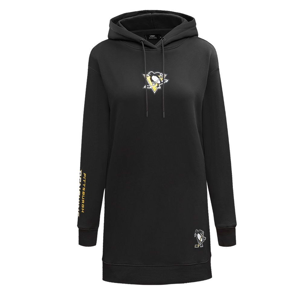 NHL PITTSBURGH PENGUINS CLASSIC WOMEN S HOODIE DRESS BLACK Pro Standard
