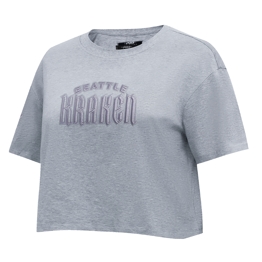 NHL SEATTLE KRAKEN NEUTRAL SINGLE JERSEY BOXY TEE (DARK HEATHER GRAY)