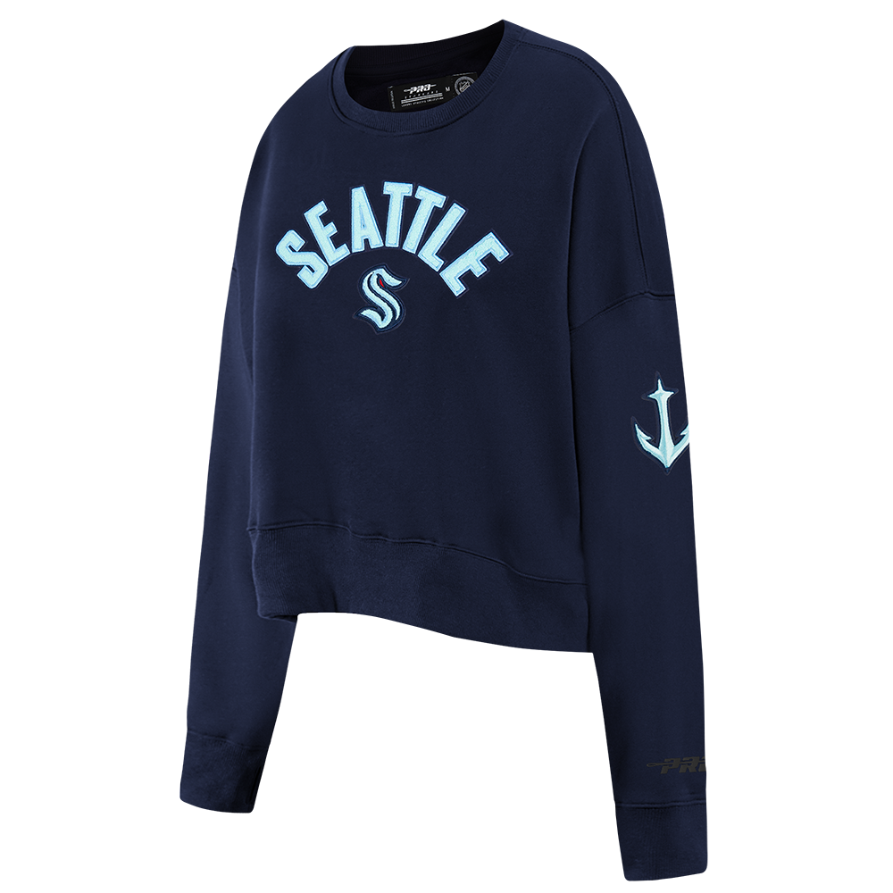 NHL SEATTLE KRAKEN CLASSIC WOMEN'S FLC CREWNECK (MIDNIGHT NAVY)