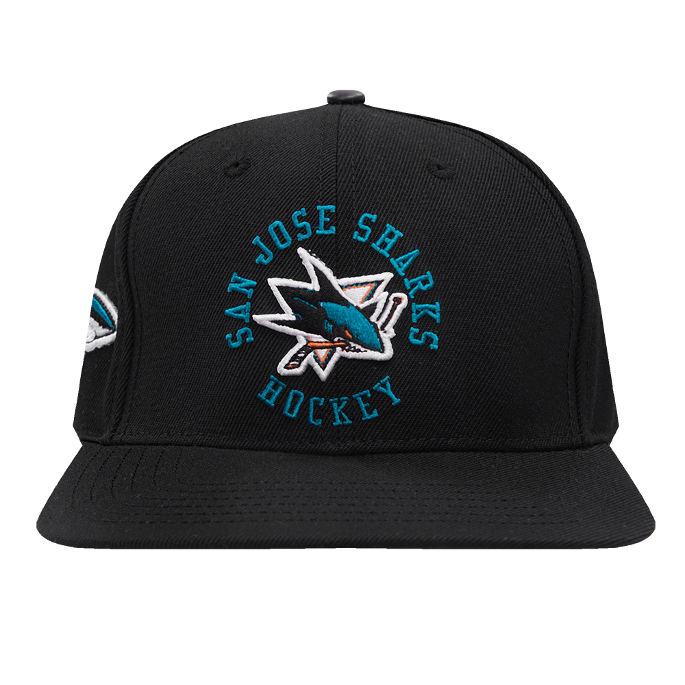 San Jose Sharks HYBRID SNAPBACK HAT (BLACK)