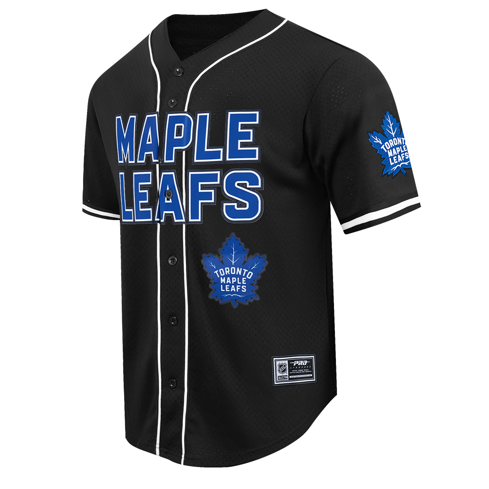 NHL TORONTO MAPLE LEAFS CLASSIC MESH MEN'S BUTTON DOWN SHIRT (BLACK)
