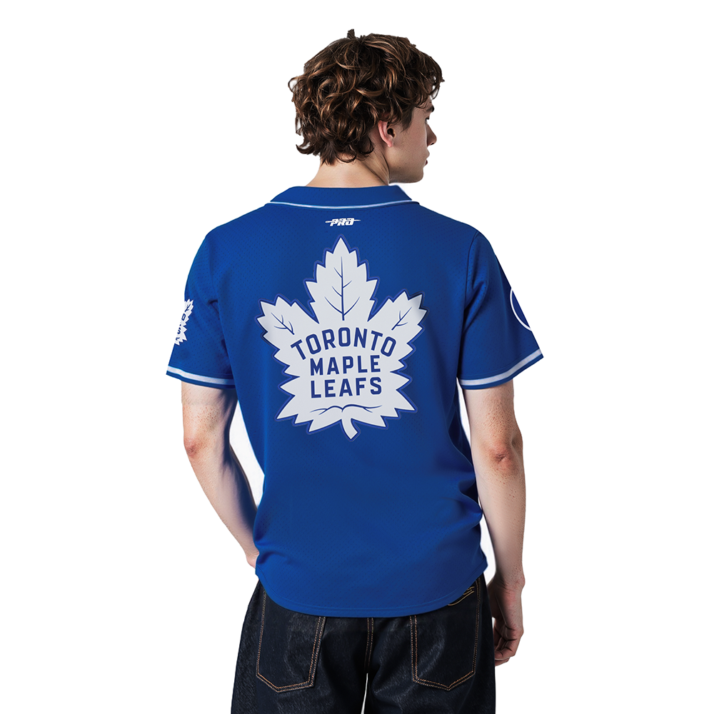 NHL TORONTO MAPLE LEAFS CLASSIC MESH MEN'S BUTTON DOWN SHIRT (DODGER BLUE)