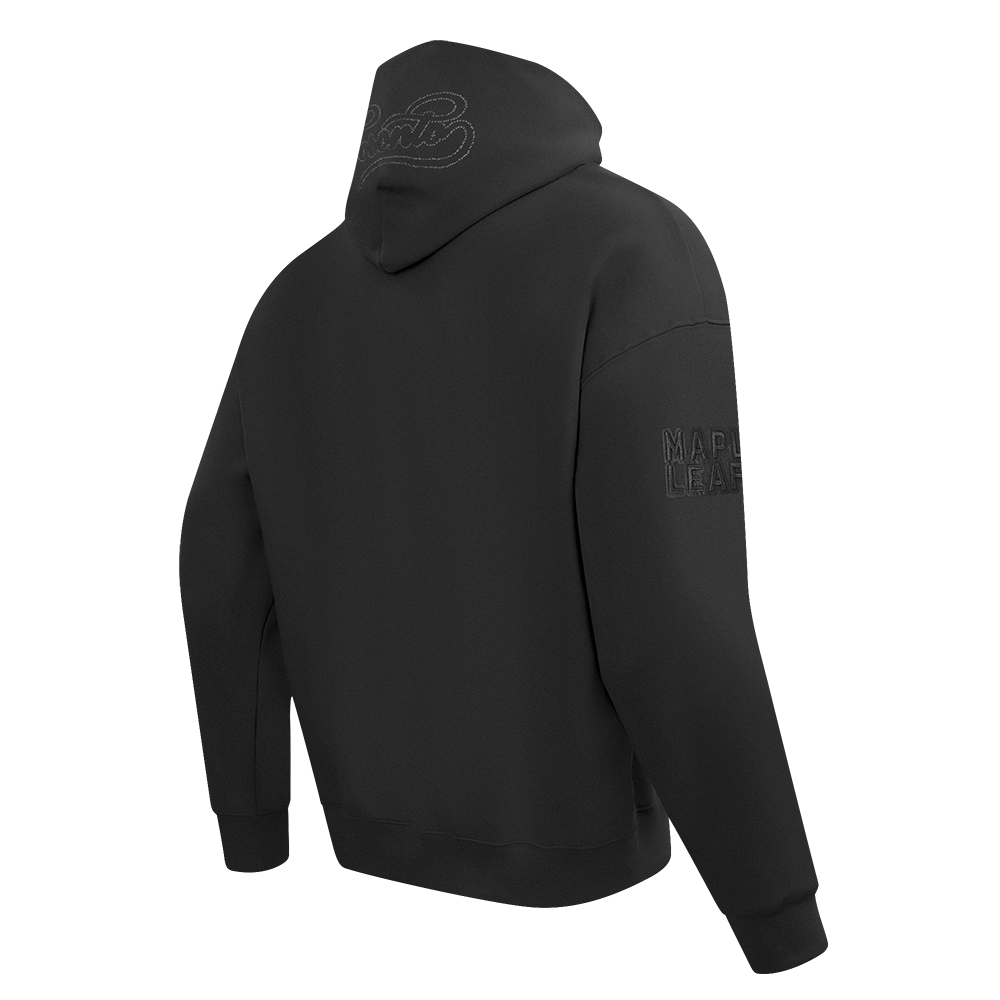 NHL TORONTO MAPLE LEAFS BLACKOUT MEN'S DROP SHOULDER FLC PO HOODIE (BLACK)