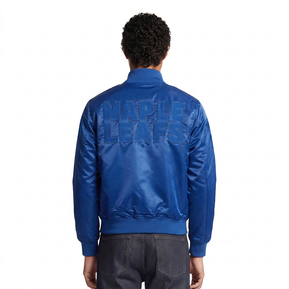 NHL TORONTO MAPLE LEAFS TRIPLE TONAL SATIN JACKET (DODGER BLUE)