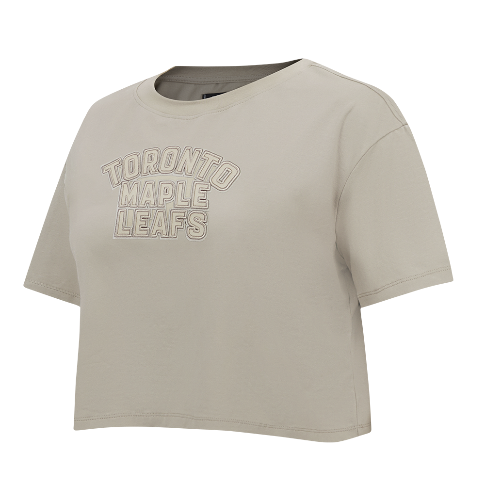 NHL TORONTO MAPLE LEAFS NEUTRAL SINGLE JERSEY BOXY TEE (TAUPE)