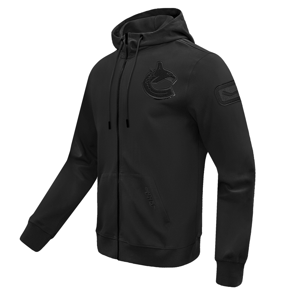 NHL VANCOUVER CANUCKS CLASSIC TRIPLE BLACK MEN'S MEN'S DK FZ PO HOODIE (TRIPLE BLACK)