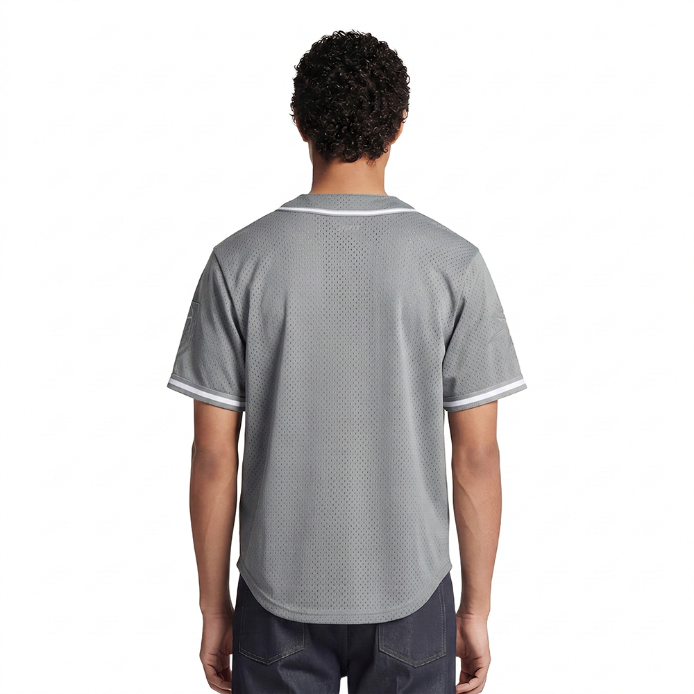 NHL VEGAS GOLDEN KNIGHTS TRIPLE TONAL MESH BUTTON DOWN SHIRT (GRAY)