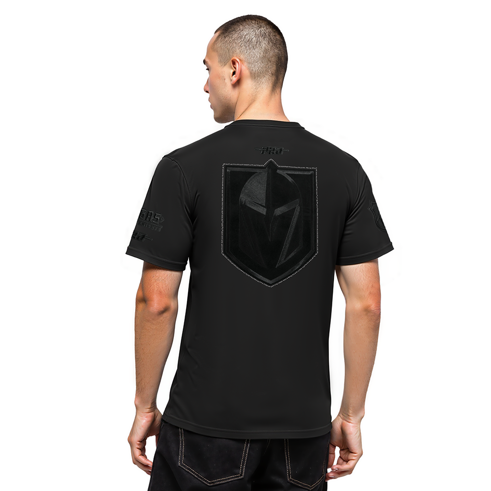 NHL VEGAS GOLDEN KNIGHTS BLACKOUT MEN'S CJ DROP SHOULDER TEE (BLACK)