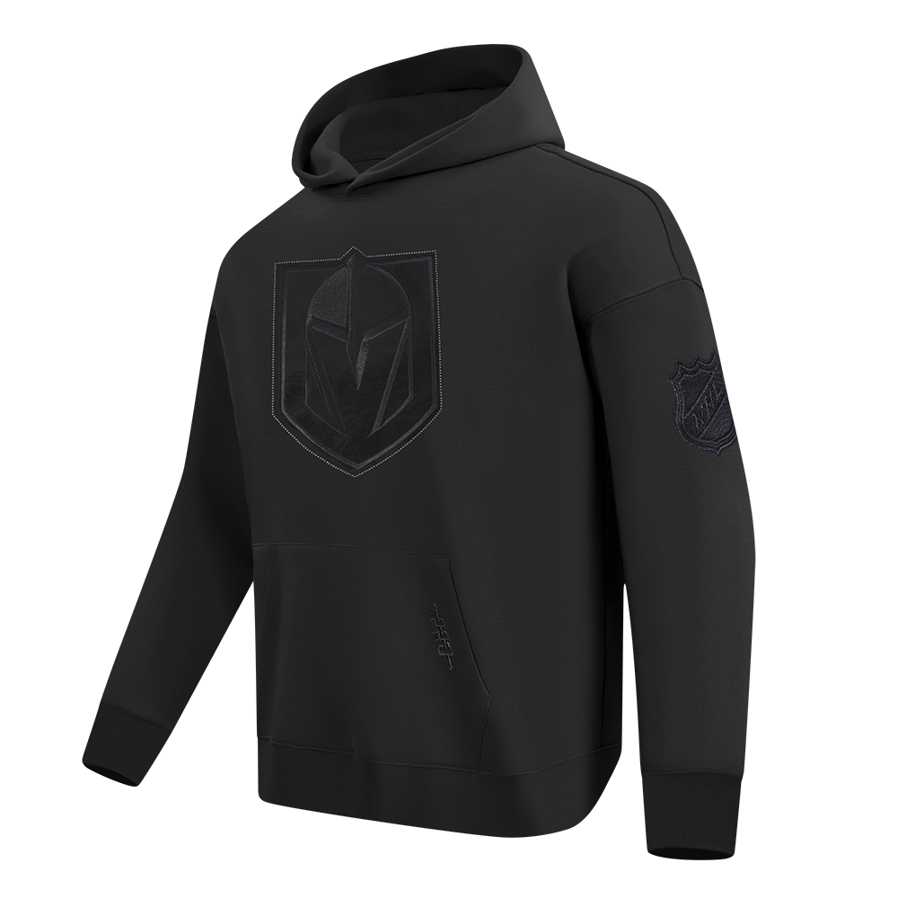 NHL VEGAS GOLDEN KNIGHTS BLACKOUT MEN'S DROP SHOULDER FLC PO HOODIE (BLACK)