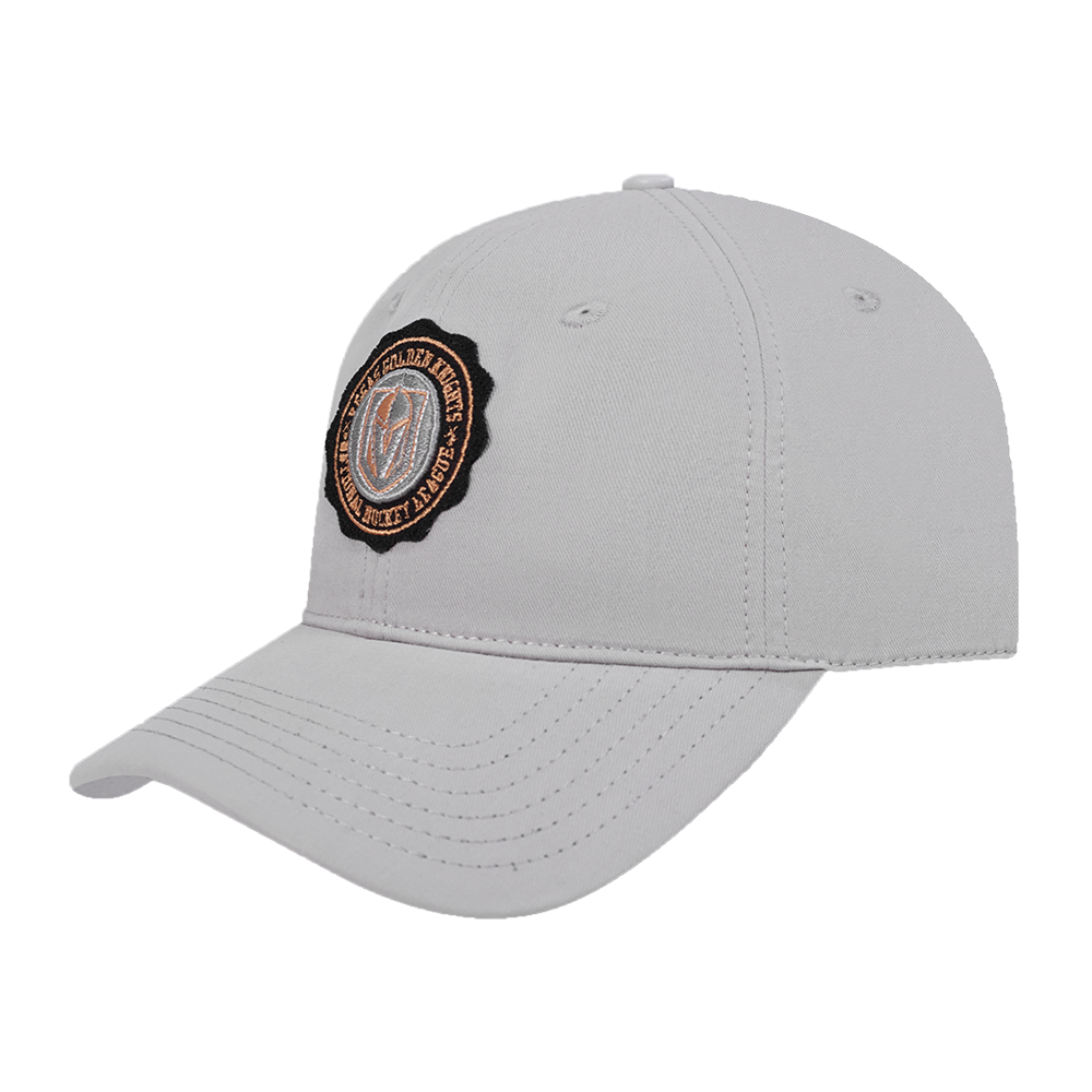 NHL VEGAS GOLDEN KNIGHTS CREST EMBLEM DAD HAT (GRAY)