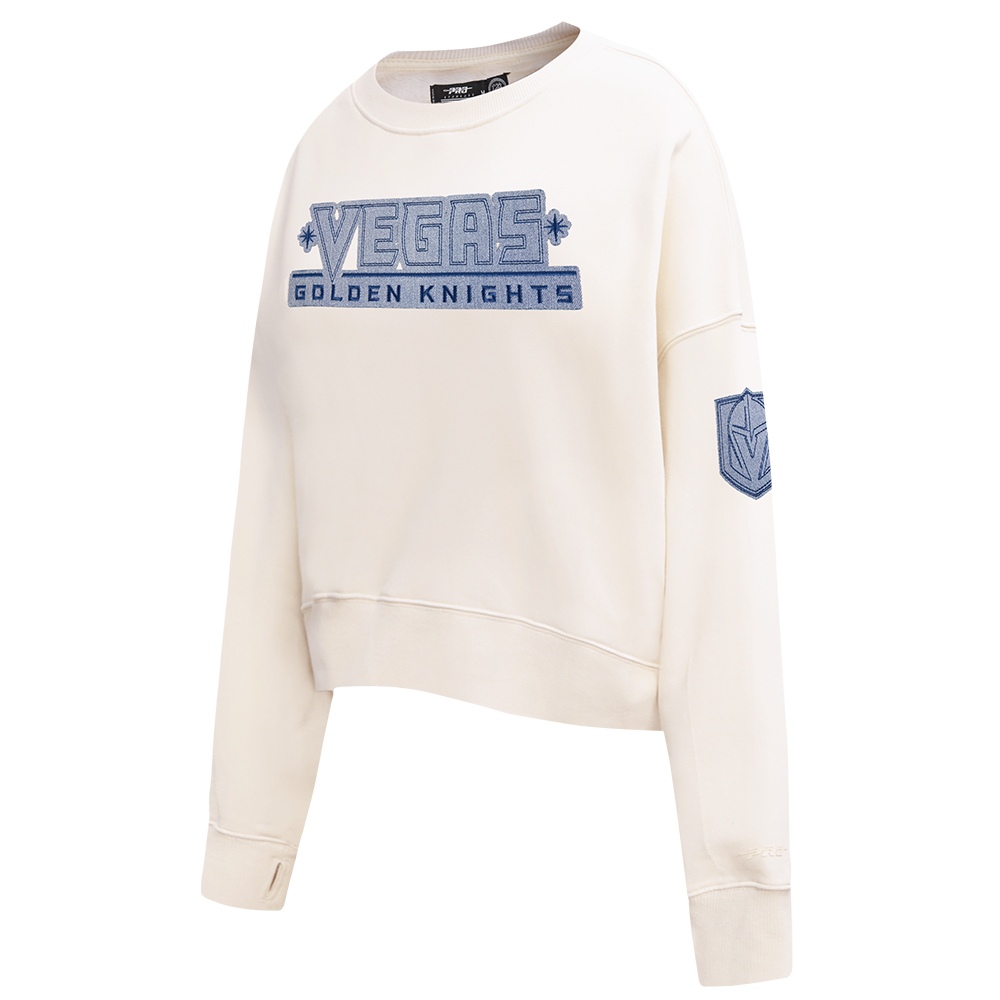 NHL VEGAS GOLDEN KNIGHTS VARSITY BLUES WOMEN'S W CREWNECK (LINEN)
