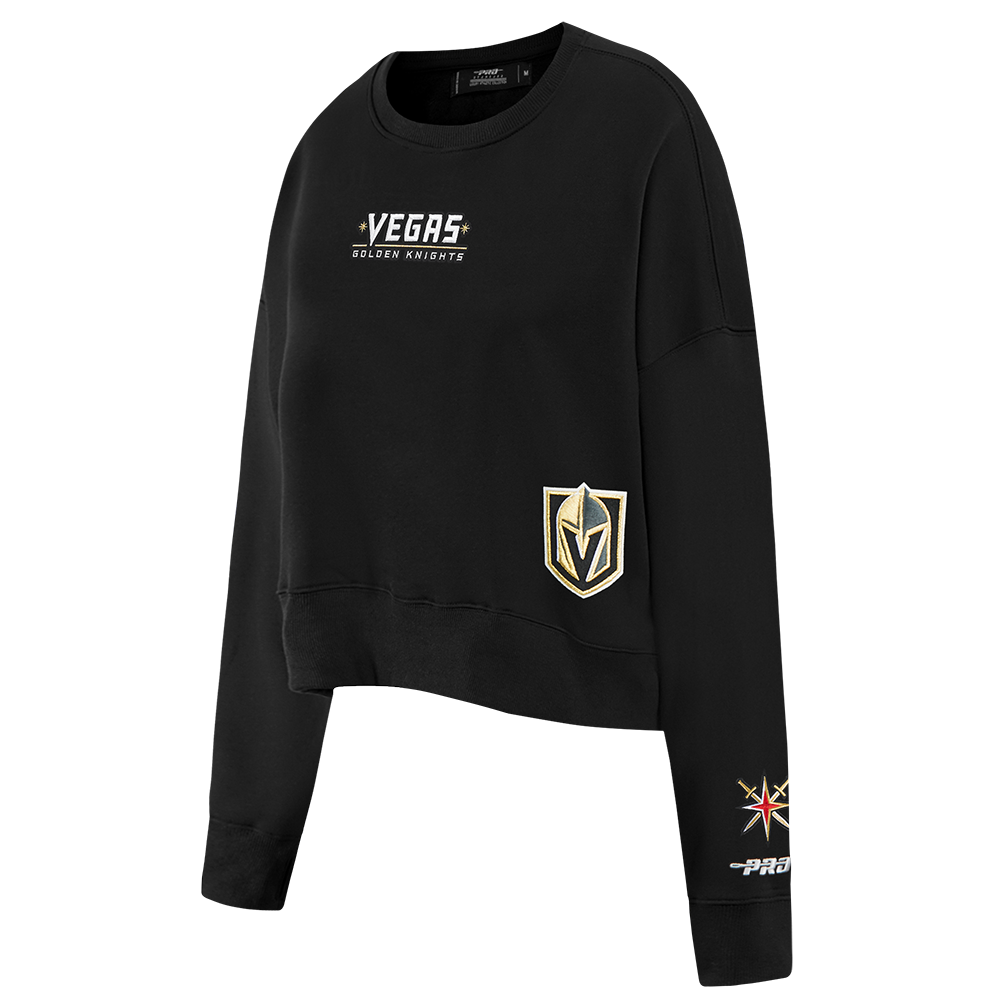NHL VEGAS GOLDEN KNIGHTS WINGSPAN WOMEN'S FLC CREWNECK (BLACK)