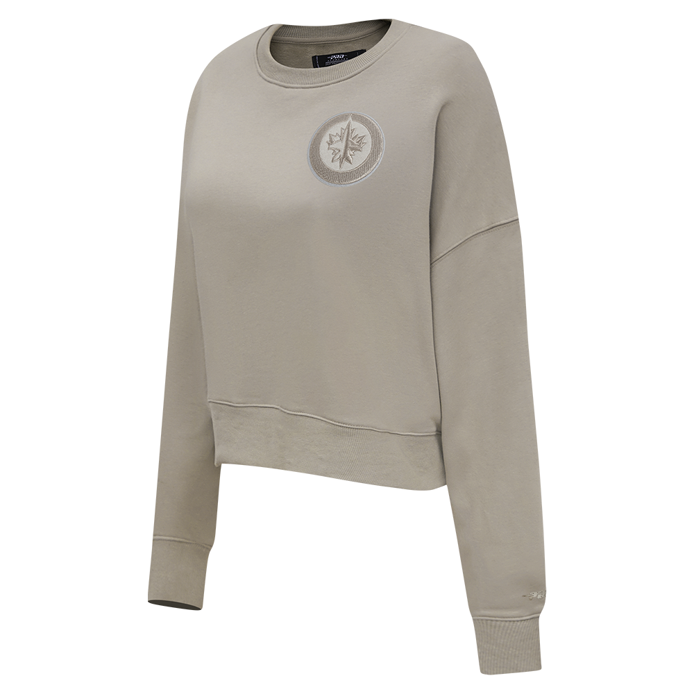 NHL WINNIPEG JETS NEUTRAL WOMEN'S FLC CREWNECK (TAUPE)