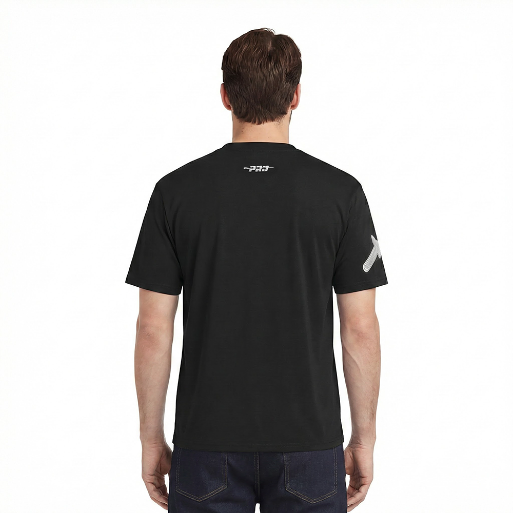 MLB ATLANTA BRAVES REVERSE FRENCH TERRY MEN'S COTTON JERSEY DROP SHOULDER TOP (BLACK)
