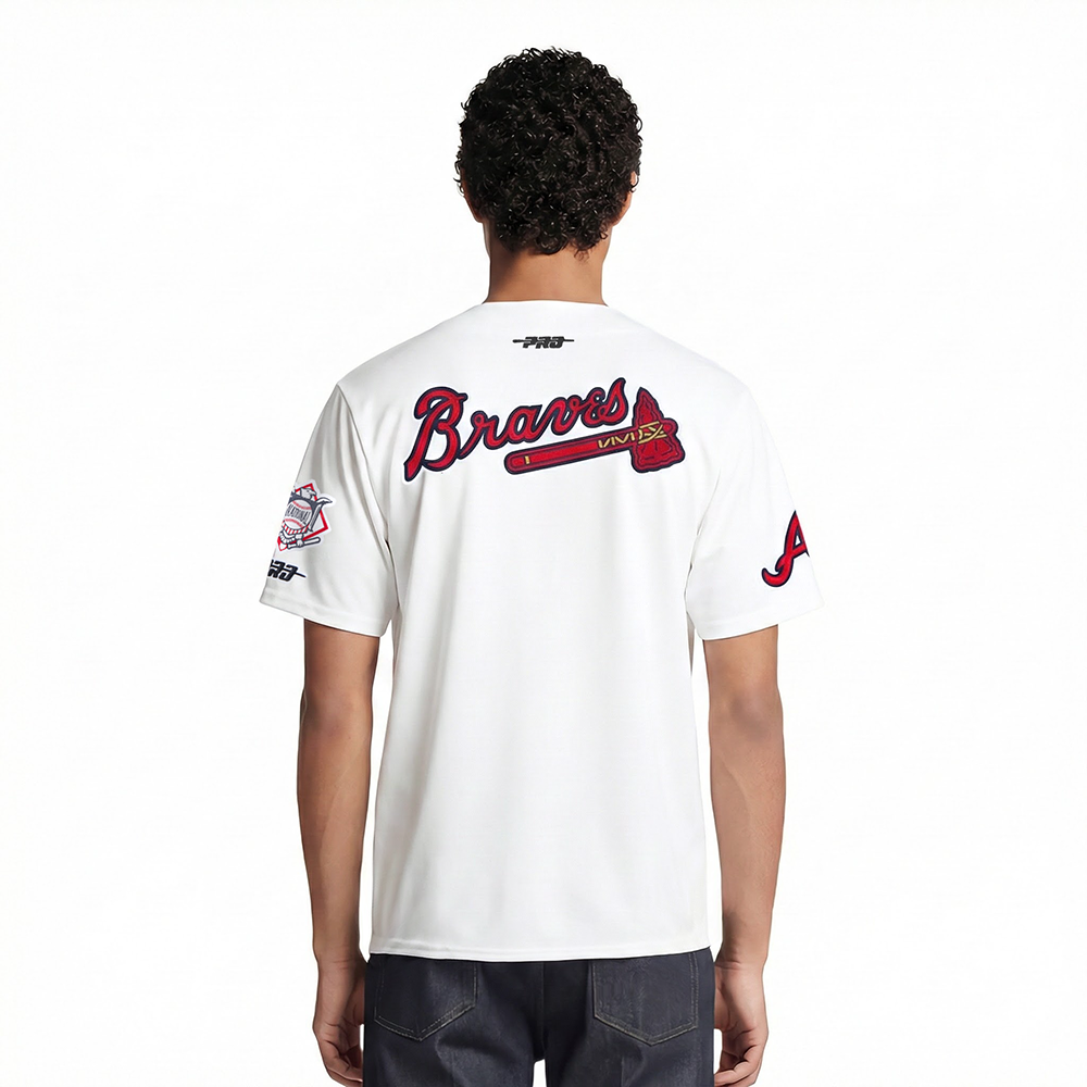 MLB ATLANTA BRAVES CITY RANSOM MEN'S SINGLE JERSEY TEE (WHITE)