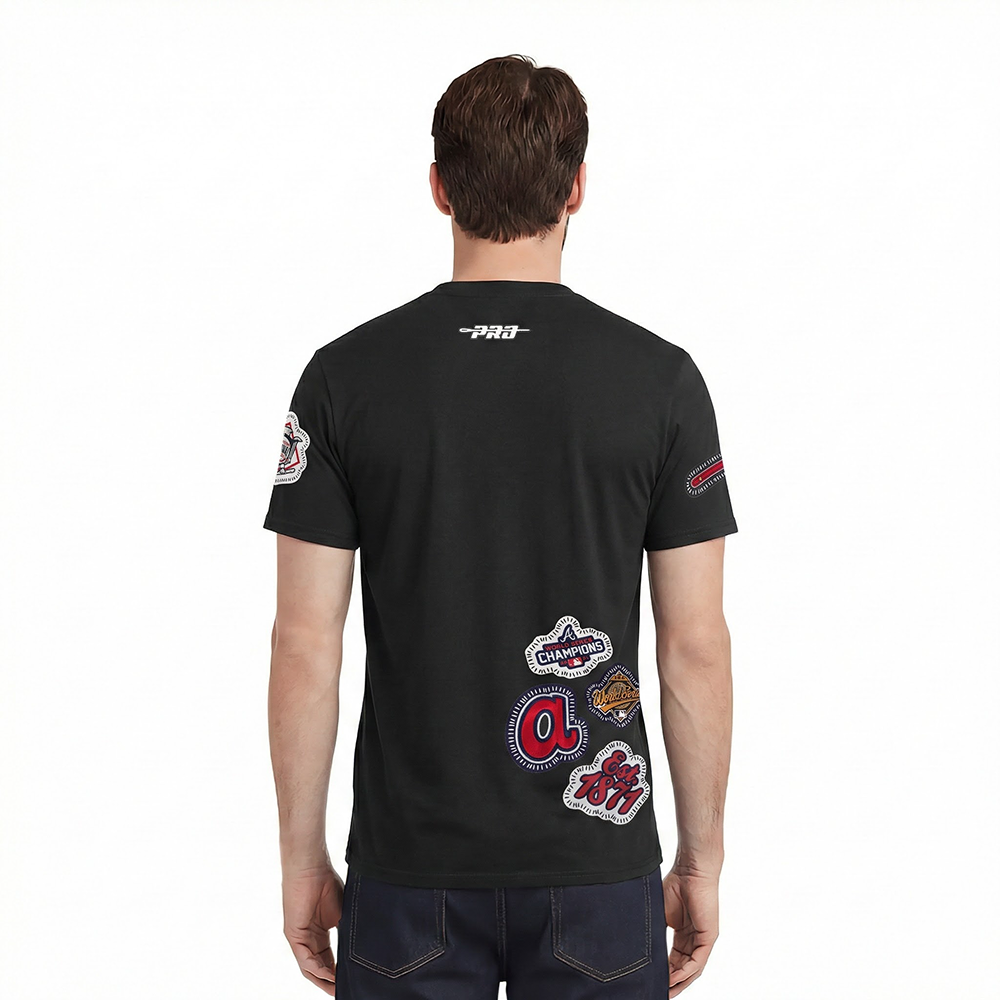 MLB ATLANTA BRAVES DIY PICK STITCH MEN'S SINGLE JERSEY TOP (BLACK)