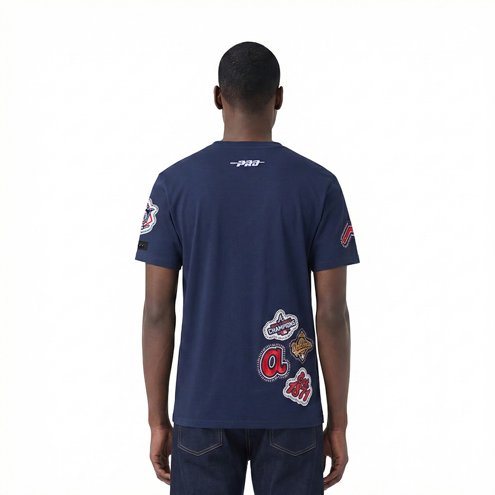 MLB ATLANTA BRAVES DIY PICK STITCH MEN'S SINGLE JERSEY TOP (MIDNIGHT NAVY)