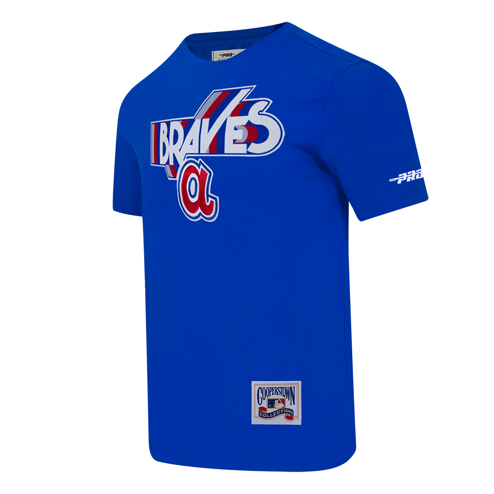 MLB ATLANTA BRAVES RETRO ELEVATION MEN'S SINGLE JERSEY TOP (ROYAL BLUE)