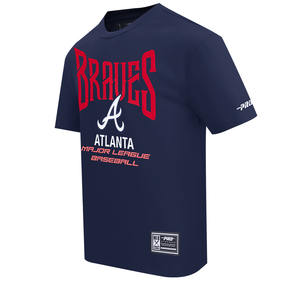 MLB ATLANTA BRAVES CITY TOUR 2.0 MEN'S COTTON JERSEY DROP SHOULDER TOP (WHITE)