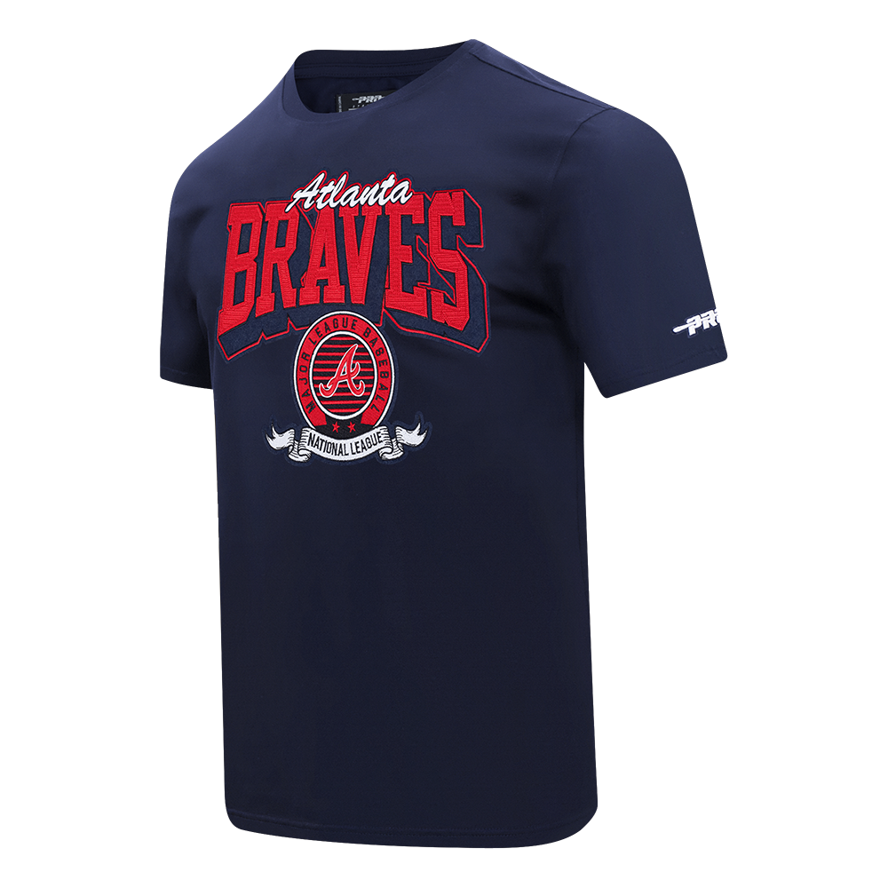 MLB ATLANTA BRAVES TEAM BADGE MEN'S WM SJ TEE (MIDNIGHT NAVY)
