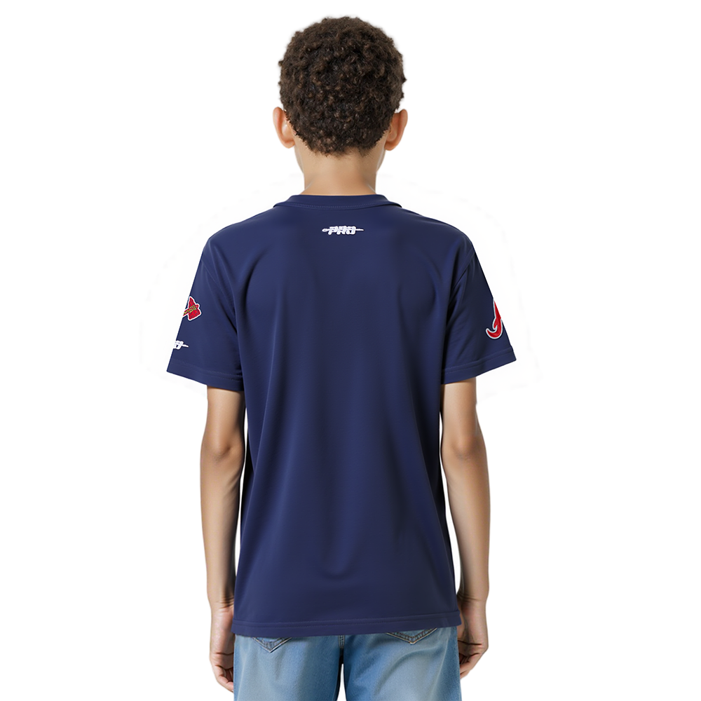 MLB ATLANTA BRAVES CLASSIC CHENILLE MEN'S S/S TEE (MIDNIGHT NAVY)