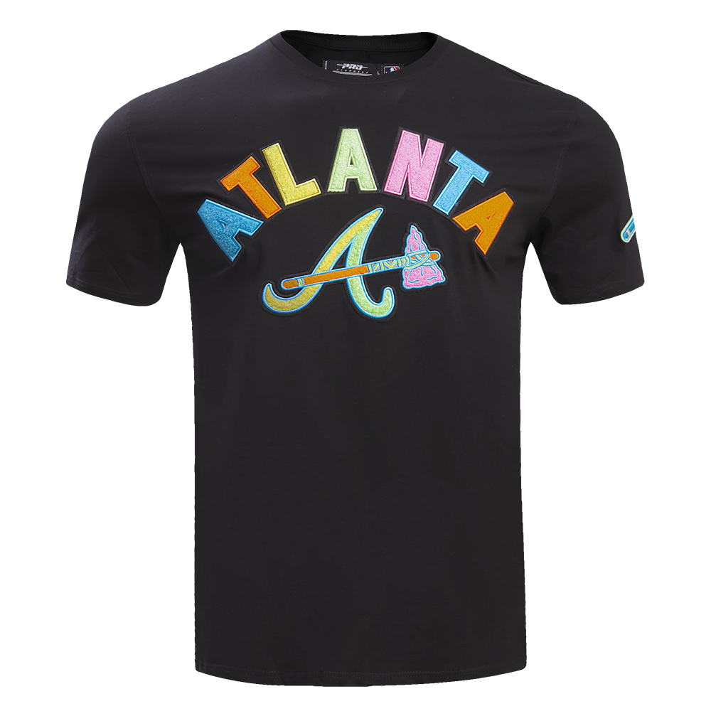 Pro Standard Men's Atlanta Braves Drip Logo Short Sleeve Tee