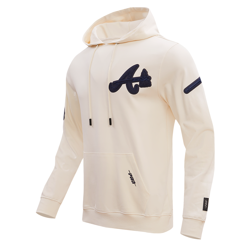MLB ATLANTA BRAVES TRIPLE TONAL DK PO HOODIE (EGGSHELL)