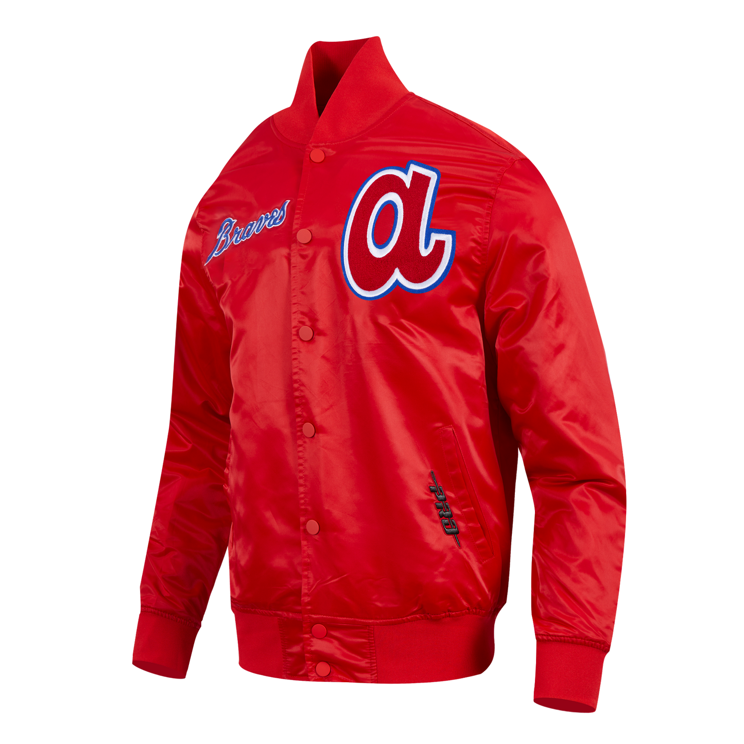MLB ATLANTA BRAVES SOUVENIR MEN'S SATIN JACKET (RED)