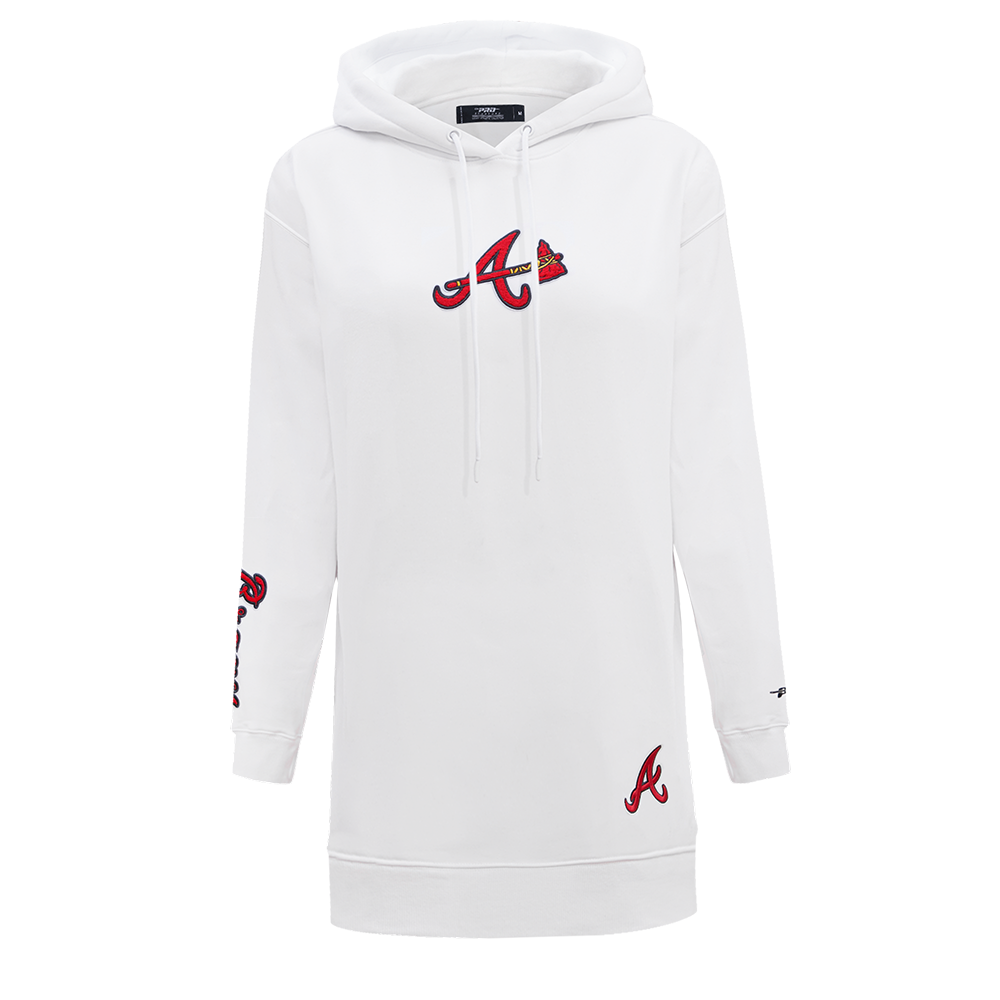 ATLANTA BRAVES CLASSIC FLC HOODIE DRESS (WHITE) – Pro Standard