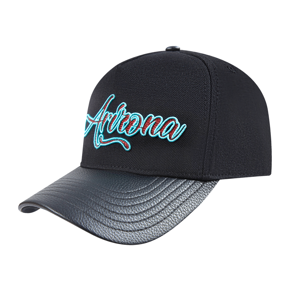 MLB ARIZONA DIAMONDBACKS CITY SIGNATURE MEN'S PINCH FRONT STRAPBACK (BLACK)