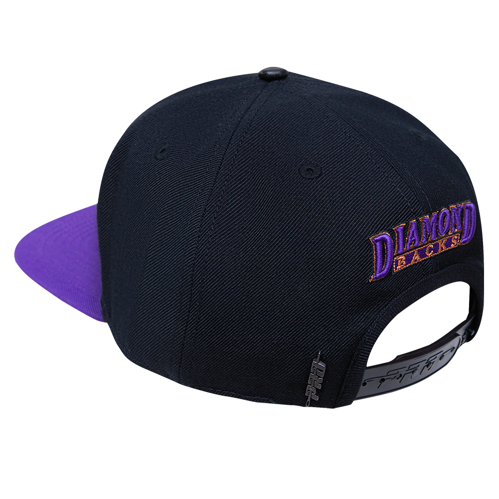 MLB ARIZONA DIAMONDBACKS RETRO CLASSIC UNISEX WOOL SNAPBACK HAT (BLACK/PURPLE)