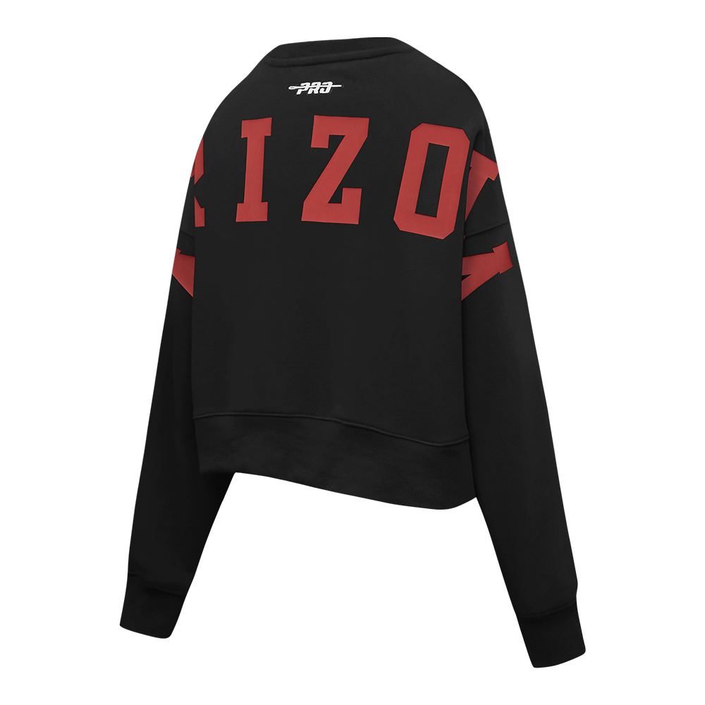 MLB ARIZONA DIAMONDBACKS WINGSPAN WOMEN'S FLC CREWNECK (BLACK)