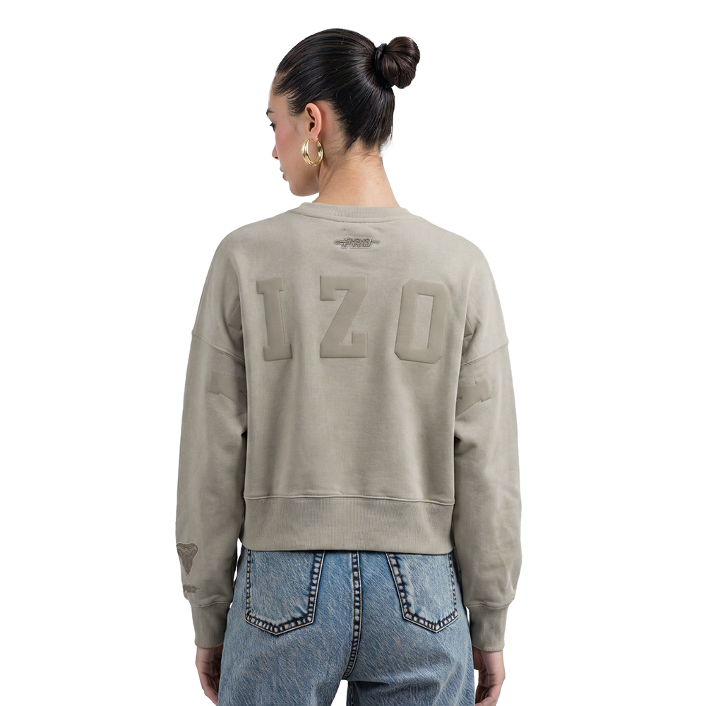 MLB ARIZONA DIAMONDBACKS WINGSPAN WOMEN'S FLC CREWNECK (TAUPE)