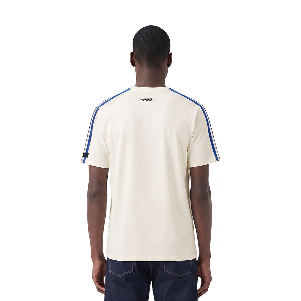 MLB BROOKLYN DODGERS RETRO CLASSIC MEN'S STRIPED TOP (EGGSHELL/ ROYAL BLUE)
