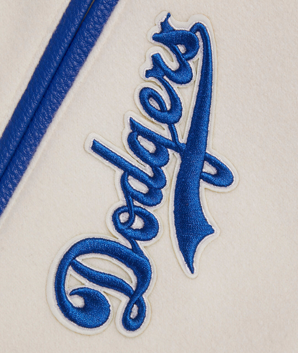 Pro Standard Womens Brooklyn Dodgers NFL Wool Varsity Jacket Royal Blue White / M