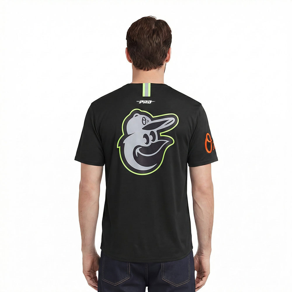 MLB BALTIMORE ORIOLES UNDER THE LIGHTS MEN'S SINGLE JERSEY TEE (BLACK)