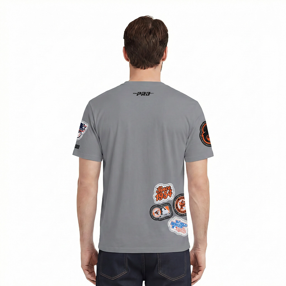 MLB BALTIMORE ORIOLES DIY PICK STITCH MEN'S SINGLE JERSEY TOP (GRAY)