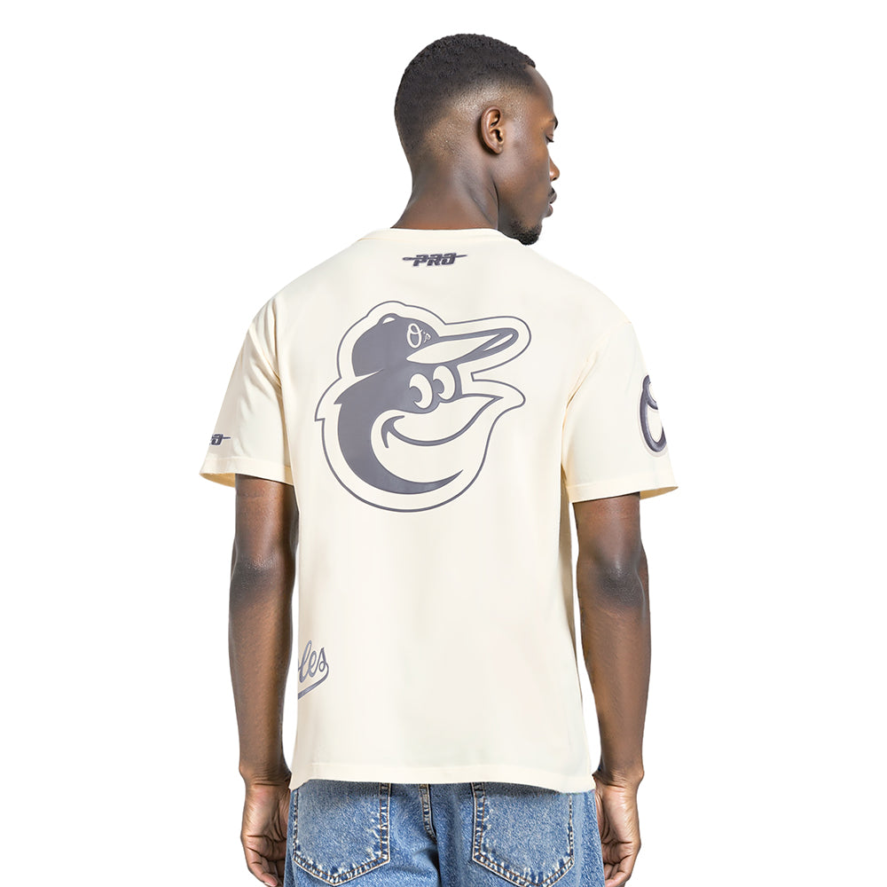 MLB BALTIMORE ORIOLES STREET TEAM MEN'S CJ DROP SHOULDER TEE (EGGSHELL)