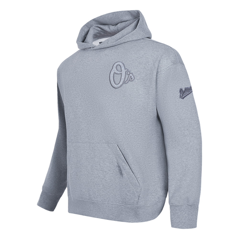 MLB BALTIMORE ORIOLES NEUTRAL MEN'S DROP SHOULDER PO HOODIE (DARK HEATHER GRAY)