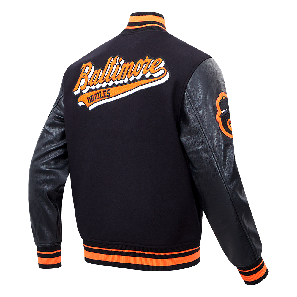 MLB BALTIMORE ORIOLES SCRIPT TAIL MEN'S RIB WOOL VARSITY (BLACK/ORANGE ...