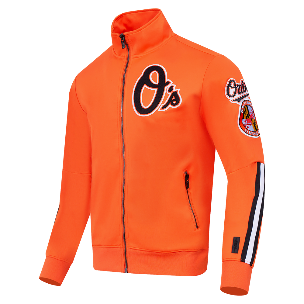 MLB BALTIMORE ORIOLES CLASSIC TRACK MEN'S TRACK JACKET (ORANGE)